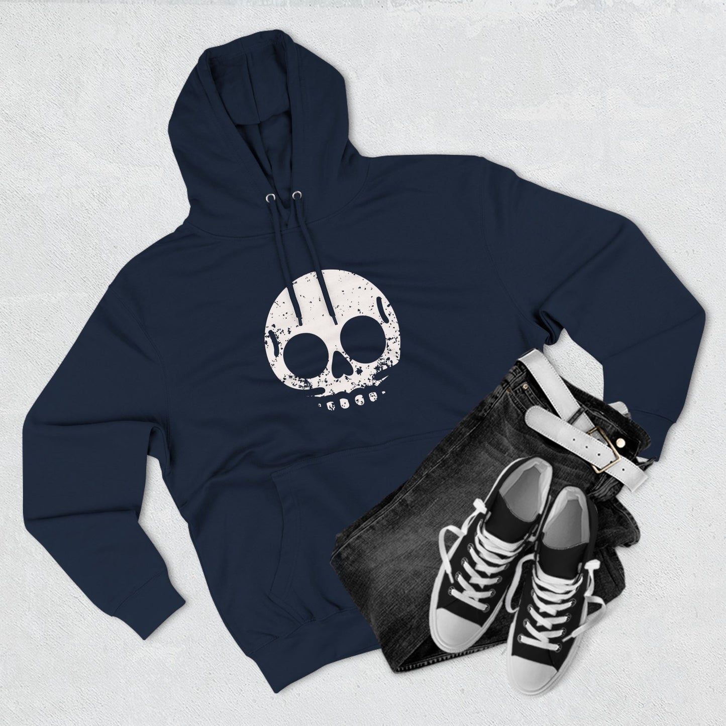 [Skully] Three-Panel Fleece Hoodie